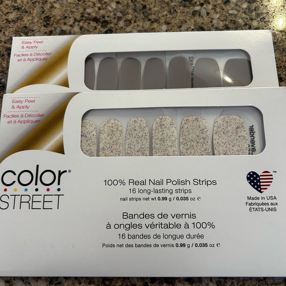 Color Street Nail Polish Strips- Amazing Greige and Candied Lavender